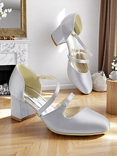 cheap 1950s Retro-Women's 1950s Green Satin Mary Jane Block Heels – Elegant Cross-Strap Vintage Shoes for Weddings, Parties, and Formal Events