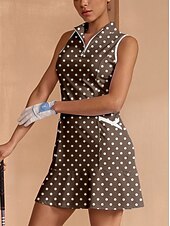 economico Abiti da golf-Per donna Abito da golf Marrone Senza Maniche Vestito Abbigliamento da golf da donna Abbigliamento Abiti Abbigliamento