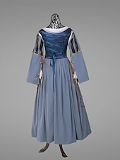 preiswerte Kleid-Mittelalterlich Renaissance Kleid Abschlussballkleider Abendkleid Wikinger Keltischer Ritter Kostüm Damen königlich Halloween Karneval Maskerade Leistung LARP Renaissance-Messe Erwachsene Kleid