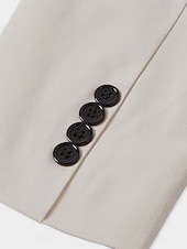 abordables Costumes de mariage-costumes de mariage en lin pour hommes beige mode formel été couleur unie coupe standard 2 pièces simple boutonnage un bouton