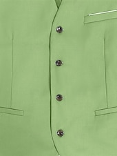 economico Abiti da matrimonio-Uomo Matrimonio Feste Completi Verde salvia Formale Tinta unita Vestibilità standard 3 pezzi Monopetto Due Bottoni