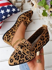 economico Ballerine da donna-scarpe basse in maglia patriottiche da donna – scarpe basse a punta con fiocco per il giorno dell&#039;indipendenza, picnic estivi e abbigliamento casual