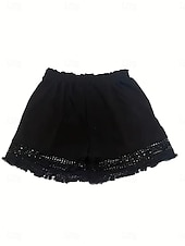 economico Pantaloncini Bermuda-Per donna Chinos Shorts Vacanza Moda Streetwear Corto Vita Alta Semplice Pizzo Tasca Fascia Elastica Comodo Morbido Confortevole Micro-elastico All&#039;aperto Streetwear Quotidiano Blu scuro Aalbicocca