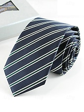 economico Cravatte e papillon da uomo-Cravatta classica sottile da uomo in poliestere – larghezza 6 cm, cravatta formale leggera per ufficio, matrimoni o colloqui