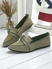 economico Ballerine da donna-scarpe basse in maglia patriottiche da donna – scarpe basse a punta con fiocco per il giorno dell&#039;indipendenza, picnic estivi e abbigliamento casual