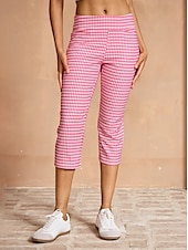 billiga Golfbottnar-Dam Golfbyxor Yanrosa Svart Rosenröd Underdelar Golfkläder för damer Kläder Outfits Bär kläder