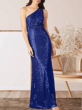 preiswerte Bodenlänge-A-Linie Kleid für die Mutter der Braut Elegantes Rundhals Bodenlang Chiffon Langarm mit Perlen Raffung