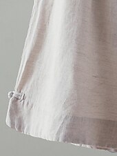 economico Pantaloni in lino e cotone semplici-Shorts da Donna Colore Unito Chinos Base Casual Lunghezza Ginocchio Vita Alta Semplice Tasca Comfort Micro-elastico Quotidiano Grigio Beige Caffè Estate Vestibilità Normale