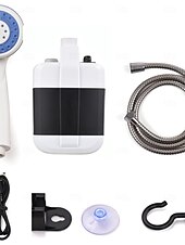 Недорогие Аксессуары для кемпинга-насос для душа для кемпинга, портативный душ для кемпинга, практичный, многофункциональный электрический душ для мытья автомобилей на открытом воздухе в общежитии