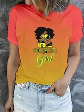 preiswerte Humor &amp; Zitate T-Shirt-Damen T Shirt Sommeroberteile Grafik Buchstabe Klassisch Lässig Kurzarm Rundhalsausschnitt Crop Tops Täglich Wochenende Druck Regenbogen Sommer Frühling Herbst