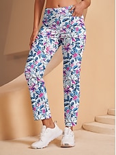 billiga Golfbottnar-Dam Golfbyxor Vit Byxa Golfkläder för damer Kläder Outfits Bär kläder