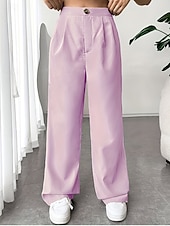 economico gamba larga e vita alta-Per donna Gamba larga Pantaloni Eleganti Pantaloni Elegante Lunghezza intera Naturale Semplice Tasca Comodo All&#039;aperto Confortevole All&#039;aperto Ferie Weekend Verde mela Vinaccia Verde translucido
