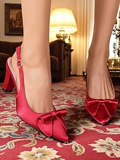 olcso 1950-es évek-női, 1950-es évekbeli, zöld színű, szatén, slingback magassarkú, masnival – elegáns, hegyes orrú, középmagas sarkú cipők esküvőkre, partikra és hivatalos alkalmakra
