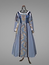 preiswerte Kleid-Mittelalterlich Renaissance Kleid Abschlussballkleider Abendkleid Wikinger Keltischer Ritter Kostüm Damen königlich Halloween Karneval Maskerade Leistung LARP Renaissance-Messe Erwachsene Kleid