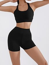 levne Obyčejné legíny-Dámské EU / US velikost Tréninkové kalhoty Oblečení na atletiku Cvičení Krátký Středně vysoký pas Jednoduchý Písmeno Venkovní Sportovní Lehce elastické Denní nošení Posilovna popel Černá 1 # Kávová