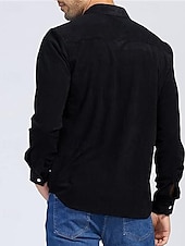 economico Giubbotti e cappotti da uomo-Per uomo Giacca Camicia Giacca di transizione Quotidiano Leggero Tasca Primavera Autunno Semplice Casual Bavero Regolare Nero Verde militare Caffè Giacca