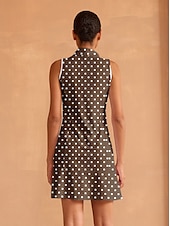 economico Abiti da golf-Per donna Abito da golf Marrone Senza Maniche Vestito Abbigliamento da golf da donna Abbigliamento Abiti Abbigliamento