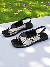 economico Sandali Eleganti-sandali da donna con cinturino posteriore aperto in arancione e nero - scarpe comode, comode e comode per appuntamenti estivi quotidiani e uscite del fine settimana