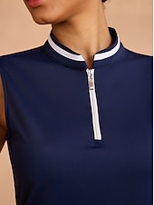 cheap Golf Dresses-Women&#039;s Golf Dress Navy Blue Sleeveless Dress Ladies Golf Attire Clothes Outfits Wear Apparel