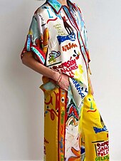 abordables Ensembles-Femmes Mode Streetwear Ensembles de Pantalons Demi Manches Col de chemise Graffiti Imprimé Tenue quotidienne Date Jaune Été Coupe régulière