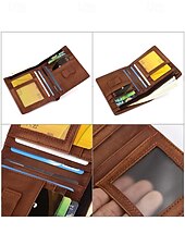 Недорогие Кошельки-мужской кошелек двойного сложения с блокировкой RFID и съемным держателем для карт – 100% высококачественная воловья кожа, органайзер для нескольких карт, классический коричневый стиль для ежедневного использования и идеальный подарок на День отца