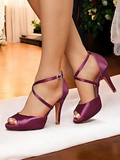 olcso Koktél-női elefántcsont színű szatén slingback magassarkú nyitott orrú és tűsarkú cipőkkel - elegáns koktélparti cipők különleges alkalmakra