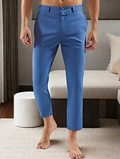 economico Chino-Per uomo Pantaloni Eleganti Aderente Pantaloni Chinos Bottoni Tasca Semplice Comodità Formale Feste Lavoro Moda Stile Classico Blu Cachi Micro-elastico
