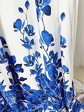 cheap Casual / Daytime Wedding-A-Line Quinceanera Dresses Elegant Dress Wedding Wedding Guest Floor Length Sleeveless Halter Neck Chiffon Backless with Floral Print Wedding Guest Dress
