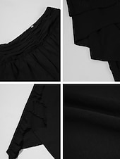 economico Gonne semplici-Gonna da donna A linea colore solido moda casual mini vita alta gonne semplici volant a strati micro-elastico vacanza da strada nero bianco rosso blu estate poliestere