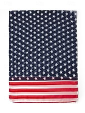 billiga Halsdukar för kvinnor-Damhalsduk med amerikansk flagga - patriotisk design med stjärnor och ränder i USA. Chiffongmaterialet är andningsbart och lätt, lämplig för 4 juli, självständighetsdagen, helgdagar och vardagsbruk.