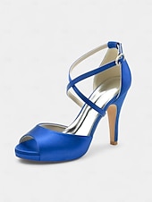 olcso Koktél-női elefántcsont színű szatén slingback magassarkú nyitott orrú és tűsarkú cipőkkel - elegáns koktélparti cipők különleges alkalmakra