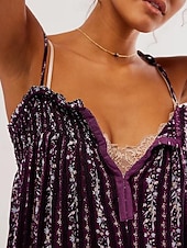 preiswerte Urlaubsoverall-Damen Normal Overall Streetwear Blumen Ärmellos U-Ausschnitt Druck Täglich Wochenende Normale Passform Schwarz Weiß Purpur Sommer