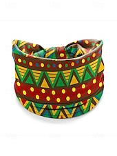 billige Hårtilbehør for kvinner-Fargerike boho twist-pannebånd for kvinner – myke, elastiske og brede hårbånd for yoga, festivaler og fritidsklær