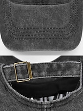abordables Chapeaux pour femmes-Casquette de baseball LGBTQ en denim vieilli pour femme avec arc-en-ciel et cœurs brodés - Casquette de baseball ajustable pour les défilés de la fierté, les festivals et les tenues décontractées