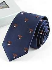 economico Cravatte e papillon da uomo-Cravatta classica sottile da uomo in poliestere – larghezza 6 cm, cravatta formale leggera per ufficio, matrimoni o colloqui