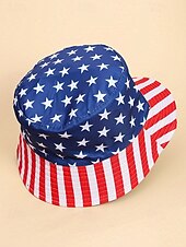 preiswerte Hüte für Damen-Fischerhut für Damen mit amerikanischem Flaggen-Aufdruck – wendbarer patriotischer Sommerhut mit Sternen- und Streifen-Design, perfekt für den Unabhängigkeitstag, den 4. Juli, Feiertage und Veranstaltungen im Freien