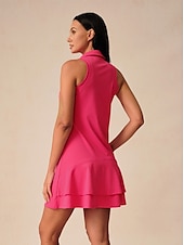 preiswerte Golfkleider-Damen Golfkleid Rosenrot Ärmellos Kleid Damen-Golfkleidung, Kleidung, Outfits, Kleidung