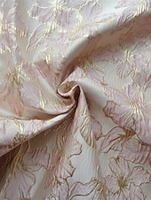 tanie Sukienki koktajlowe-Sukienki koktajlowe Jacquard Brokatowy w kształcie litery A Elegancka sukienka formalna weselna do kostek Krótki rękaw Z dekoltem w serek Nylon z kokardą(ami) Kieszonka Sukienka dla gościa weselnego