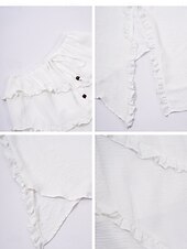 preiswerte Grafische Röcke-Damen Rock A-Linie Mode Lässig Maxi Hohe Taille Röcke Einfach Rüsche Mikroelastisch Urlaub Straße Schwarz Weiß Rote Blau Sommer Polyester