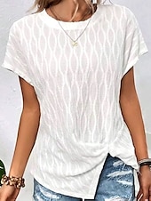 billige Boho t-skjorte-Dame T skjorte Blomstret Grafisk Geometrisk Årgang Stilfull Klassisk Kortermet Langermet Crew-hals Rund hals Vanlige topper Daglig Trykt mønster Gressgrønn Hvit Lysebrun Lilla Lyseblå Sommer Vår Høst