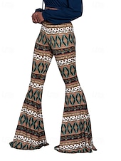 ieftine picior lat și talie înaltă-Pentru femei Pantaloni Casual Boho Lungime totală Natural Floare Imprimare Confortabil Exterior Comfortabil În aer liber Vacanță Magenta Galben Auriu Bleumarin Negru Vară Fit regulat