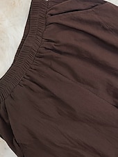 economico Pantaloni-Per donna Pantaloni in cotone e lino Pantaloni Eleganti Moda Lunghezza intera Naturale Semplice Tasca Elastico in vita Comodo Confortevole Vacanza Streetwear Caffè Estate Vestibilità regolare