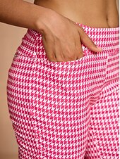billiga Golfbottnar-Dam Golfbyxor Yanrosa Svart Rosenröd Underdelar Golfkläder för damer Kläder Outfits Bär kläder
