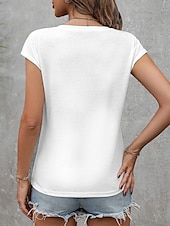 economico Canotta Animali-Canotta da donna Kayomi Harai, grafica, animale, gatto, elegante, classica, casual, senza maniche, scollo a V, top normali, quotidiano, stampa, nero, bianco, giallo, estate, primavera