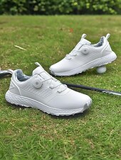 preiswerte Damen Golfschuhe-graue, wasserdichte Golfschuhe für Damen mit Drehverschluss – bequeme, rutschfeste Sportschuhe für das Training im Freien, Turniere oder Regentage
