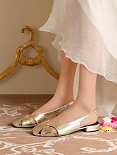 cheap Women&#039;s Flats-Women&#039;s Silver Open Toe Slingback Flats with Crisscross Design - Chic Daily Date Shoes for Modern Women