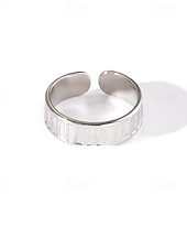 economico Braccialetti e bracciali rigidi-Anello For Per donna Quotidiano Ferie Data Acciaio