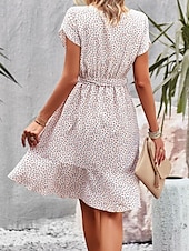 ieftine Rochii Boho-Pentru femei Rochie Mini Rochie florala Rochie Boho Rochie imprimata Modă Clasic Modern Vacanță Concediu Ieșire Fit regulat Floare Manșon scurt Stil Nautic Roșu-aprins Albastru piscină Maro Trifoi