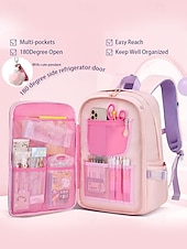 abordables Sacs à dos pour Enfants et Adolescents-Sac à dos d&#039;école imperméable pour filles avec bandes réfléchissantes et motif lapin - sac à dos léger de grande capacité pour les élèves du primaire, usage quotidien et voyage