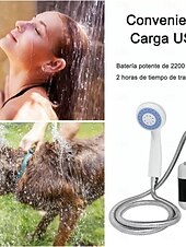 Недорогие Аксессуары для кемпинга-насос для душа для кемпинга, портативный душ для кемпинга, практичный, многофункциональный электрический душ для мытья автомобилей на открытом воздухе в общежитии